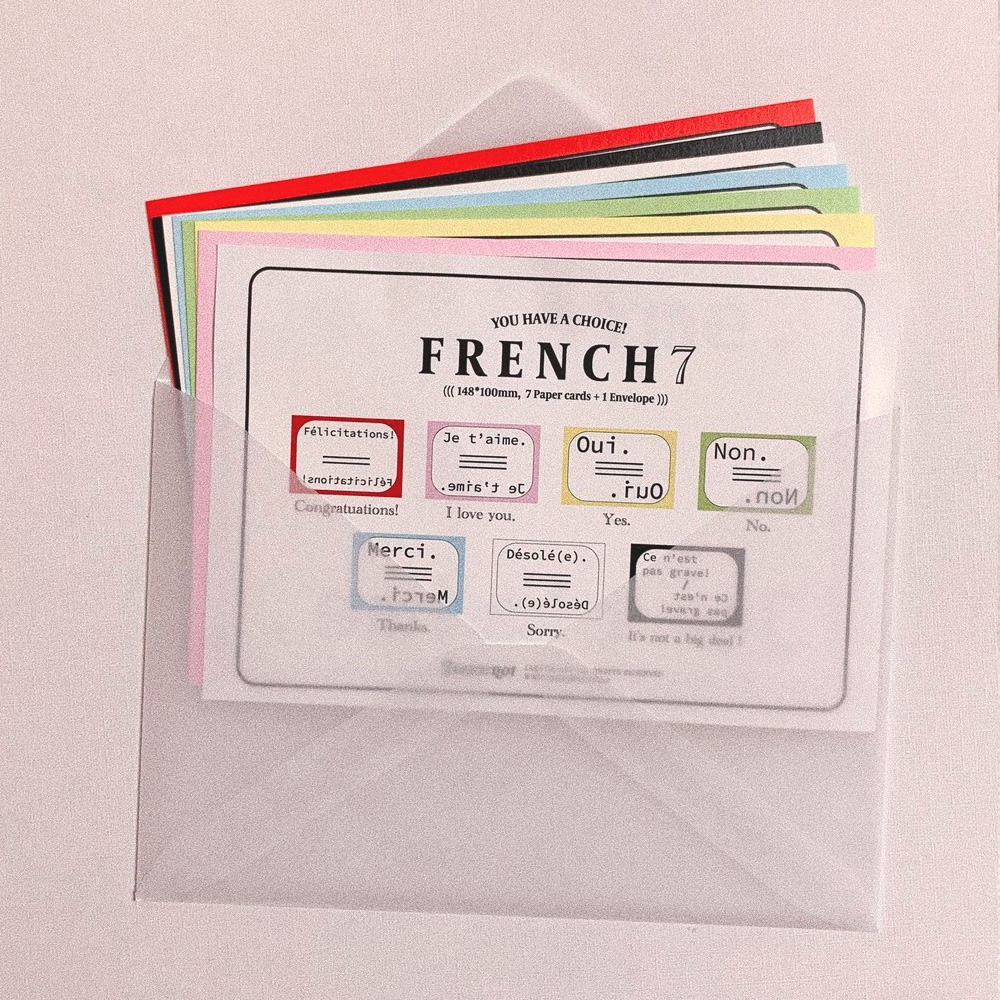 [Postcard] FRENCH 7 Card Set.